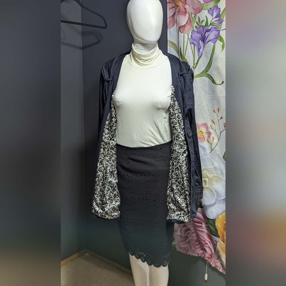 Elle Black Women's Trench Coat - Picture 4 of 5